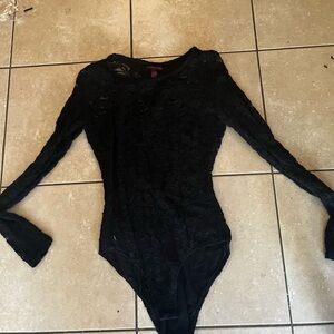 Material Girl Black Lace Top